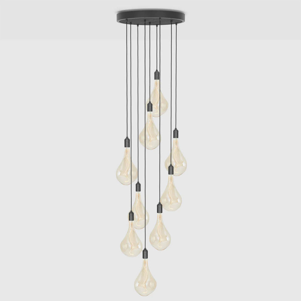 Large Canopy Black & Ash, Graphite Grip With 9 Graphite Pendants