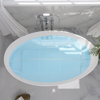Vespa Flatbottom Freestanding Solid Surface Soaking Bathtub
