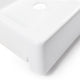 Parker White Fireclay 34" Single Bowl Quick-Fit Drop-in Traditional Kitchen Sink
