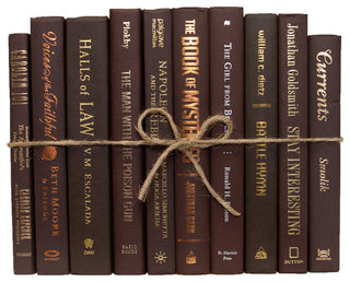 Decorative Books - Coffee Book Bundle - 1 foot of Brown Books