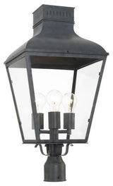 Dumont 3-Light Post Mount, Graphite
