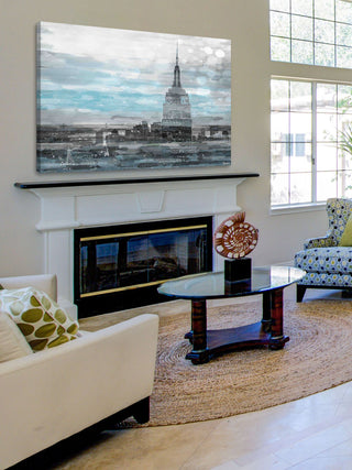 "Blue City Hues" Print on Canvas, 45"x30"