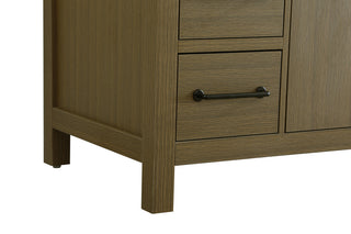 Home Living 42" Single Bathroom Vanity, Chestnut Brown With Backsplash