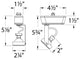 WAC Lighting Low Voltage Track Fixture 50W in White for J Track
