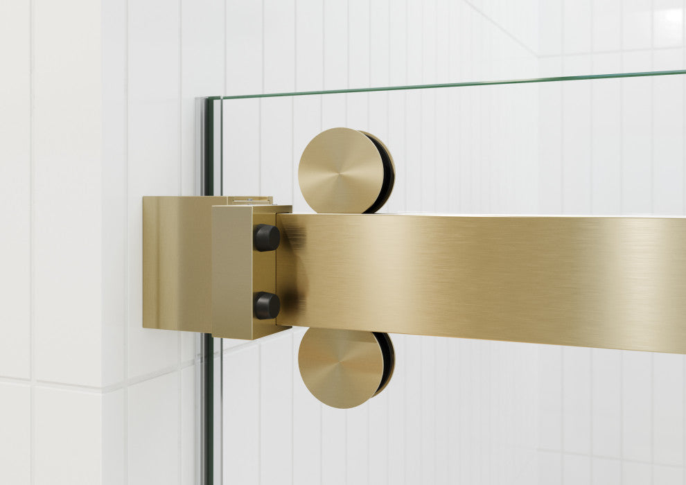 Polaris 60 in. x 78 in. Sliding Bypass Shower Doors, Brushed Bronze