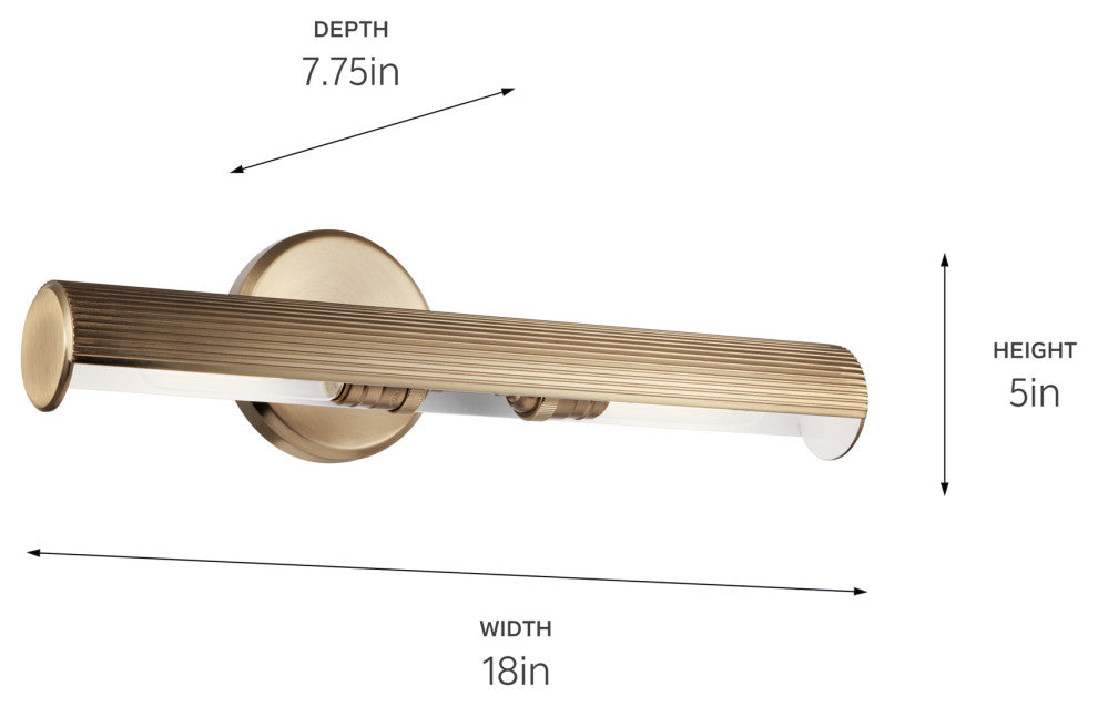 Midi 18" Picture Light, Champagne Bronze