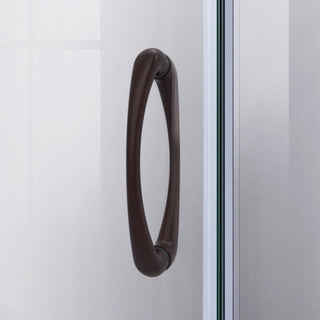 Prime 36x76 3/4 Frosted Glass Sliding Shower Enclosure Oil Rubbed Bronze, Base