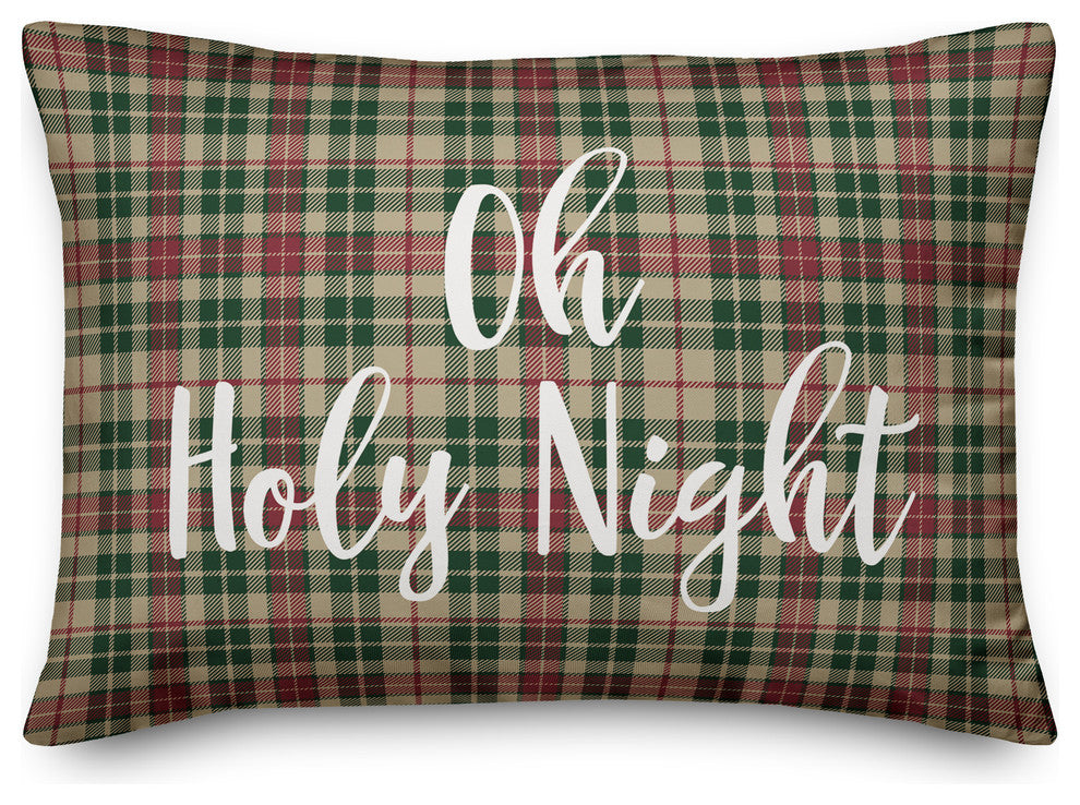 Oh Holy Night, Tartan Plaid 14x20 Lumbar Pillow