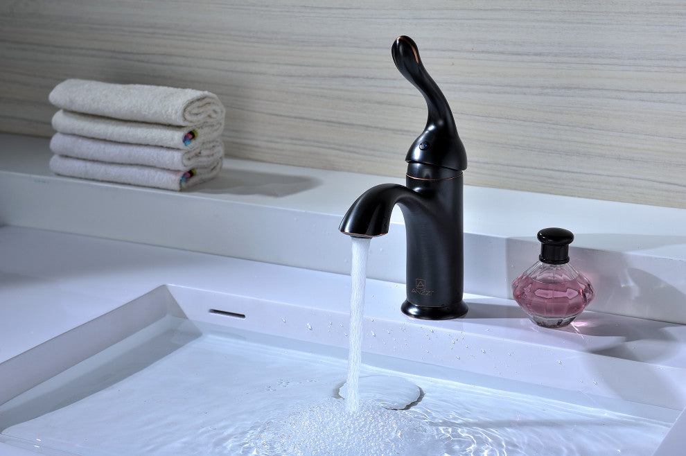 Arc Single Hole Single Handle Low-Arc Bathroom Faucet, Oil Rubbed Bronze