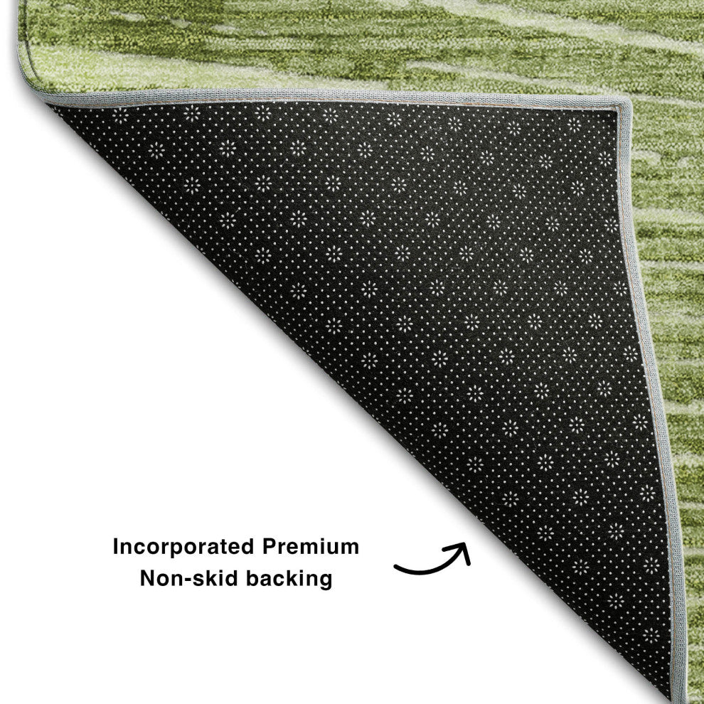 Premium Machine Washable Mayfield AMF542 Sage 8' x 10' Rug