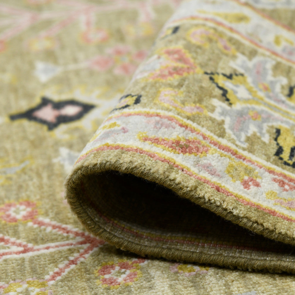 Bristol Harrow Area Rug, Gold, 9' x 12', Bordered