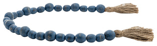 Wood, 25" Bead Garland, Blue