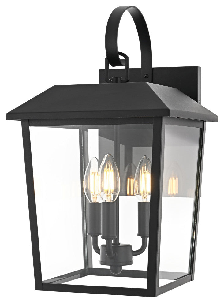 Home Living 10" Outdoor Wall Sconce, Black