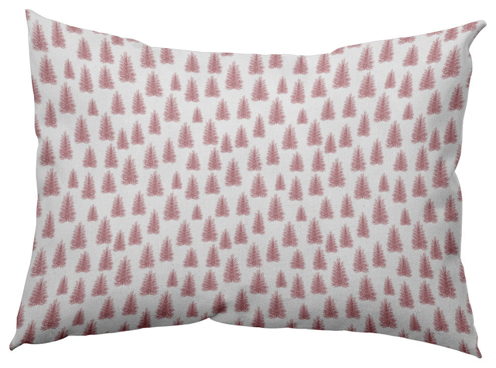 Christmas Trees Pattern Accent Pillow, Pink Icing, 14"x20"
