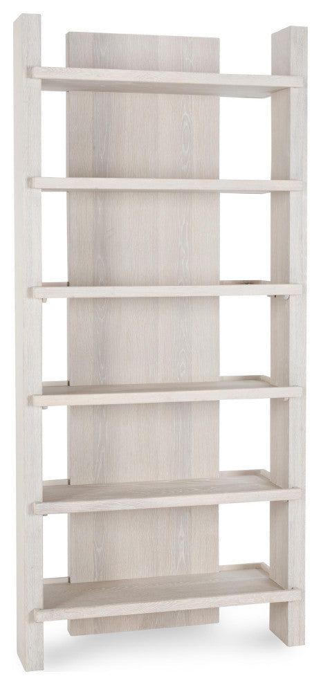 Kosas Home Doku 6 Shelf Oak Veneer White Wash Bookshelf