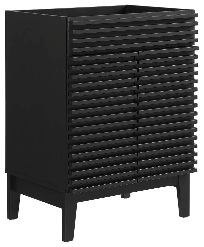 Render Bathroom Vanity Cabinet, Sink Basin Not Included, Black