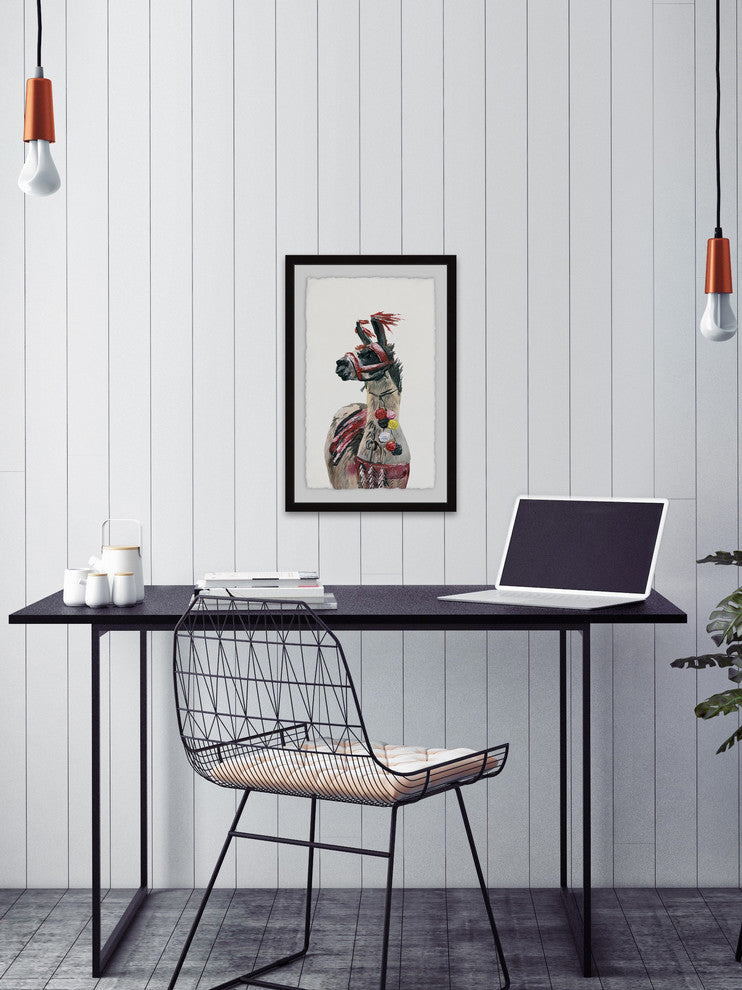"Dark Llama" Framed Painting Print, 30"x45"