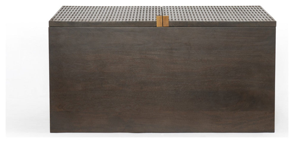 Kelby Bar Cabinet Carved Vintage Brown, Vintage Brown, Gunmetal