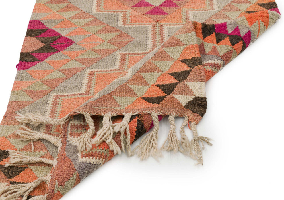 Vintage Turkish Kilim Runner 3' 1" x 11' 10", 37 in. x 142 in.