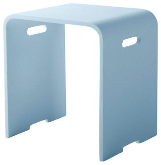 ADM Curved Bath Stool, Glossy White, 16"