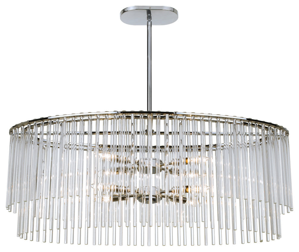 Crystorama Lighting Group 398 Bleecker 8 Light 36"W Crystal - Polished Chrome