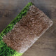 Hand Tufted Shag Polyester Area Rug Geometric Green Beige, [Square] 6'x6'