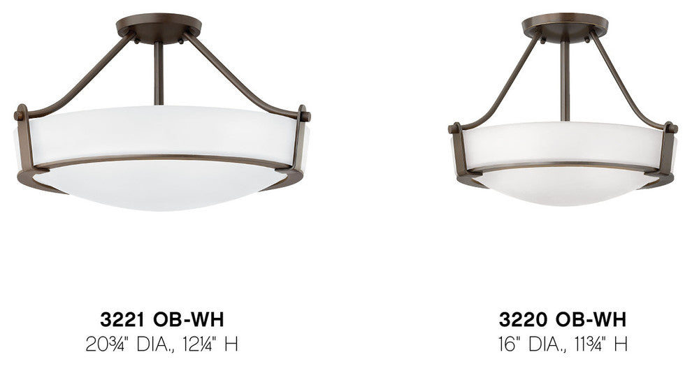Hinkley Lighting 3220 Hathaway 3 Light 16"W Semi-Flush Bowl - Antique Nickel