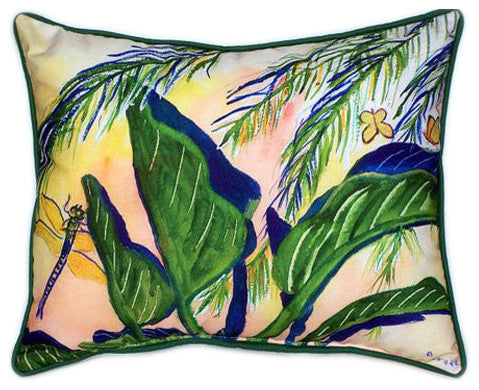 Pair of Betsy Drake Elephant Ears Large Indoor/Outdoor Pillows 16x20