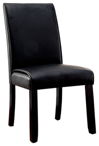 Benzara Grandstone I Contemporary Side Chair,Set Of 2, Black