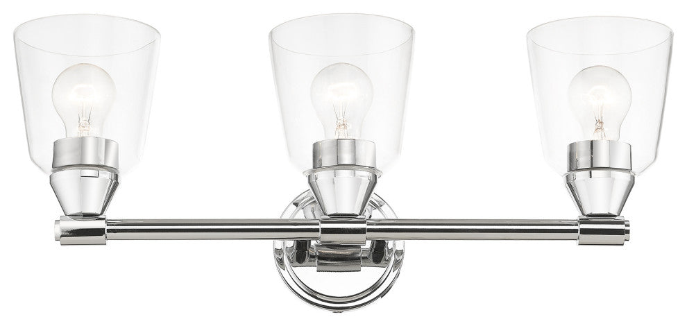 Catania 3-Light Polished Chrome Vanity Sconce