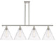 Innovations 516-4I-SN-GBC-122-LED 4 Light Island Light, Brushed Satin Nickel