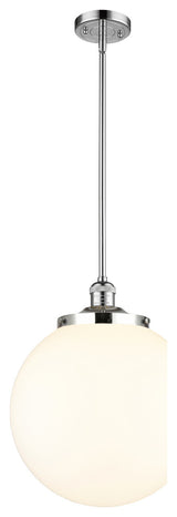 Beacon Pendant, Polished Chrome, Matte White