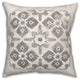 Gray Distressed Medallion 18x18 Spun Poly Pillow