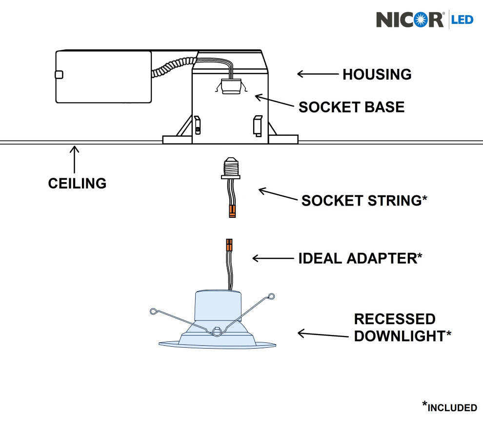 DCR56 LED Recessed Downlight Retrofit, Black, Smooth, 3000k (Soft White)