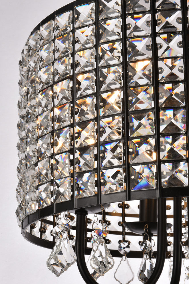 Emelia 14" Flush Mount, Black