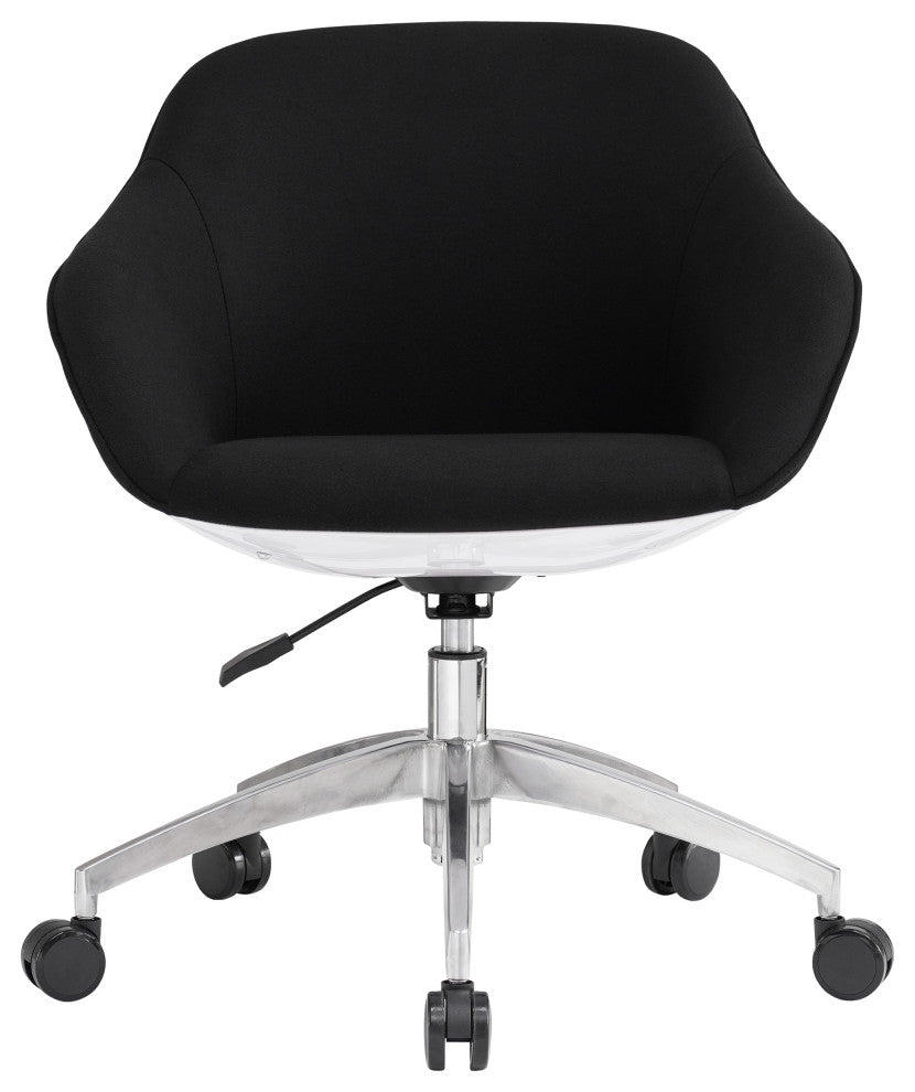 Techni Mobili Home Office Upholstered Task Chair, Black