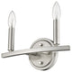 Two Light Silver Wall Sconce
