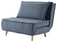 Modern Fabric Upholstered Convertible Sofa Bed Folding Sleeper Chair, Blue
