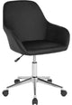 Cortana Home and Office Mid-Back Chair, Black Leather