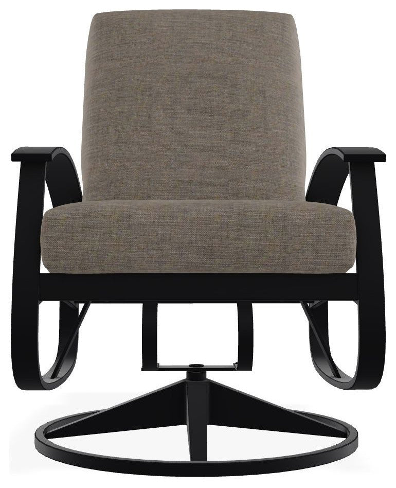 Belle Isle Cushion Outdoor Swivel Rocker, Rain Cast/Black
