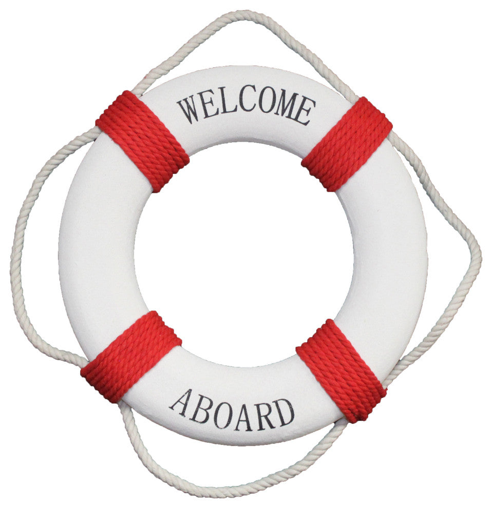 Red/White Welcome Aboard Life Ring