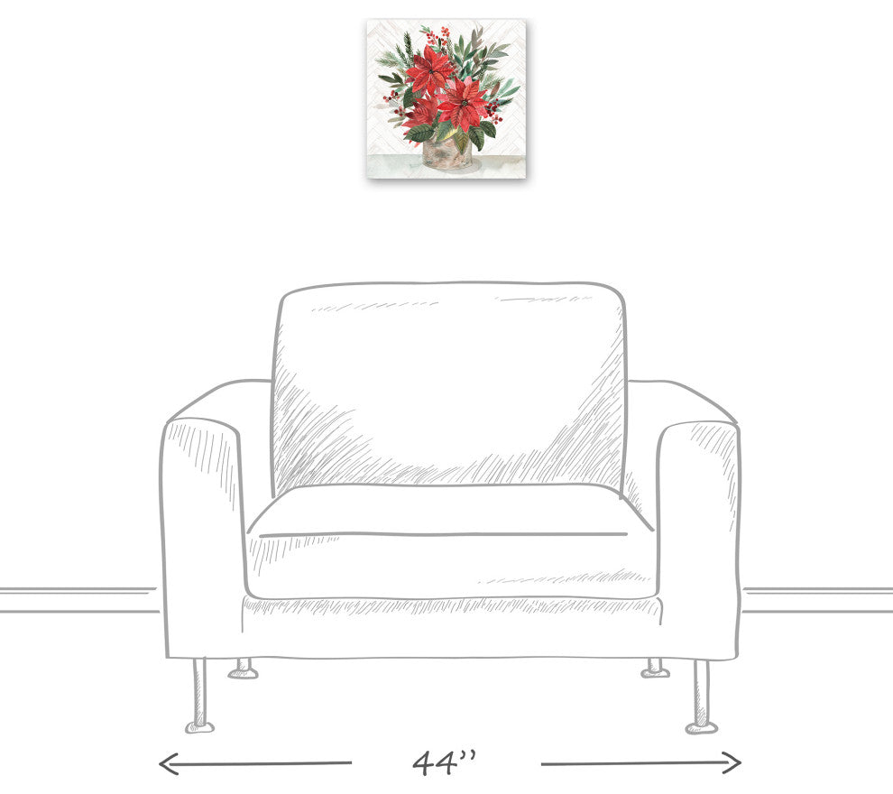 Holiday Bouquet 12x12 Canvas Wall Art