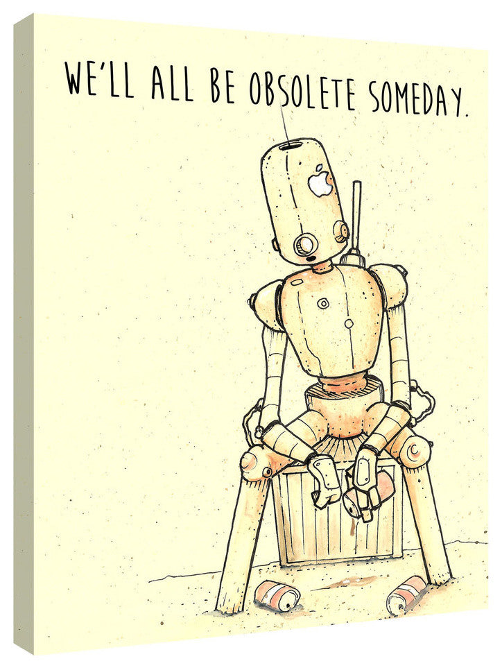 Epic Graffiti "Obsolete" Giclee Canvas Wall Art, 12"x16"