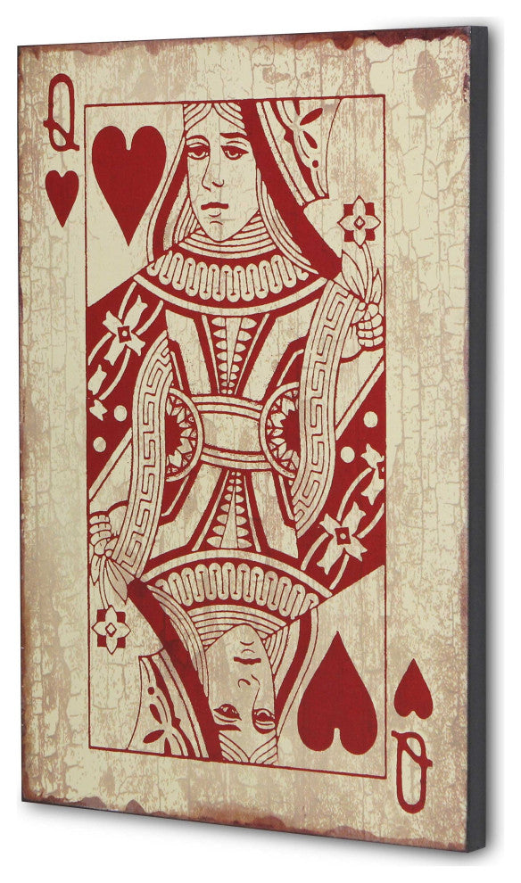 "Queen Of Hearts" Wooden Wall Decor