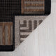 Dania Transitional Solid Border Black/Gold Round Indoor/Outdoor Area Rug, 5'