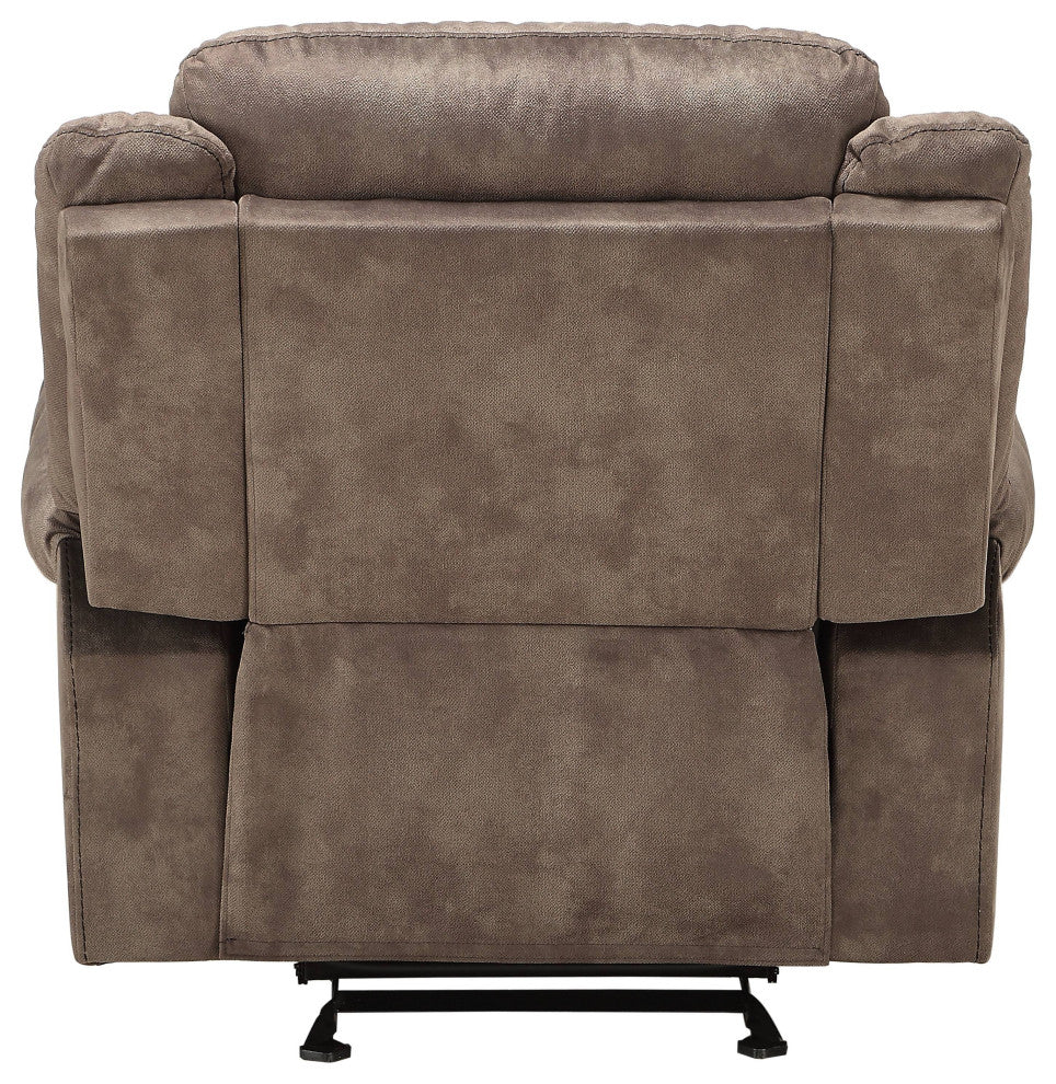 ACME Zubaida Glider Recliner, 2-Tone Chocolate Velvet