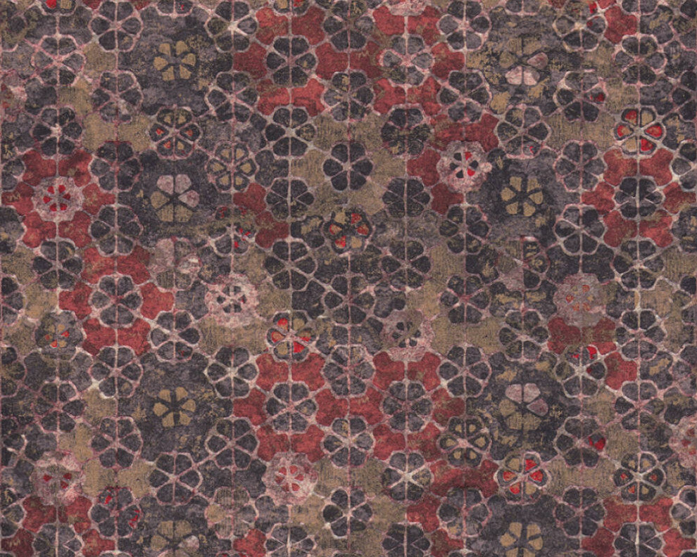 Mosaic Textured Wallpaper Featuring Flower Petals, 373913