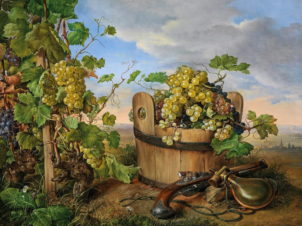 Grapes and Weapon Tile Mural Kitchen Bathroom Wall Backsplash, 6"x8", Matte