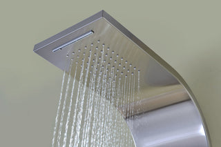ANZZI Niagara 64 in. 2-Jetted Full Body Shower Panel in Brushed Steel