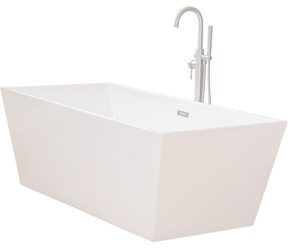 Woodbridge 67'' Freestanding Bathtub Contemporary Soaking Tub